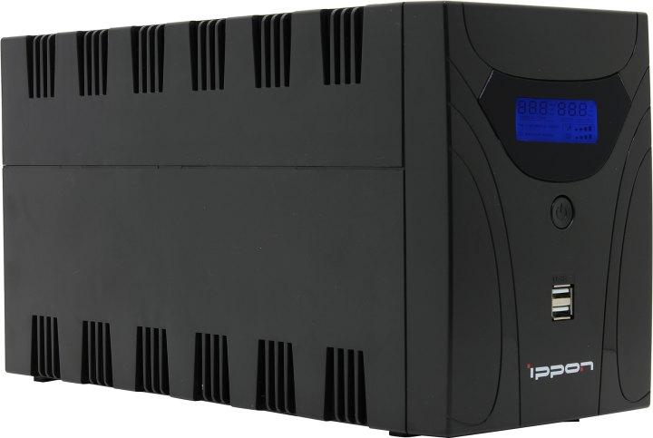 ИБП UPS 1200VA Ippon Smart Power Pro II 1200 Euro LCD+защита телефонной линии/RJ45+USB (1005590) - фото 1 - id-p215358567