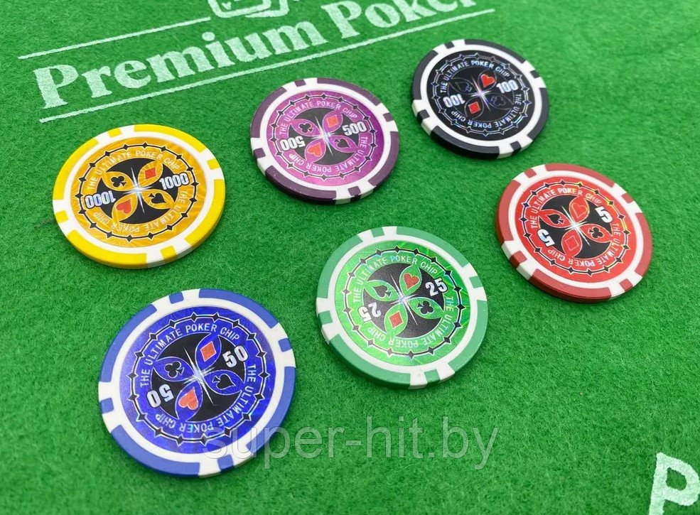 Покерный набор Premium Poker Ultimate, 100 фишек 11.5 г с номиналом в чемодане - фото 5 - id-p215357663