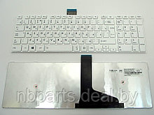 Клавиатура для ноутбука Toshiba Satellite C50-A, белая, большой Enter, с рамкой, RU