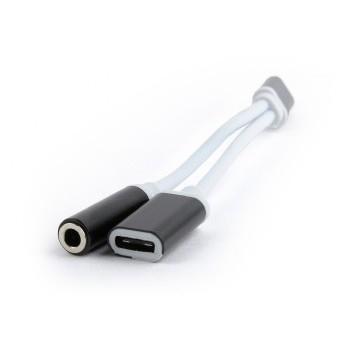 Cablexpert Переходник USB Type-C/Jack3.5 F+ Type-C F, черный, блистер (CCA-UC3.5F-02) - фото 1 - id-p215358646