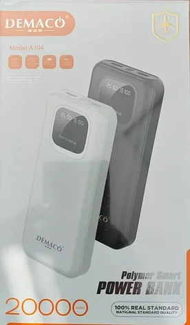 Портативное зарядное устройство / Power Bank Demaco A104 20,000Mah (Чёрный), фото 2