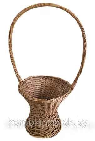 Корзина плетеная (ива), D30*DB23/H70cm, 1 шт. Натуральный