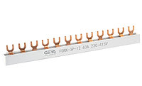 Geya Fork 3P-12 на 12 авт. выкл. 3P, вилка,10мм2, 63A, Шинка соединительная гребенчатая