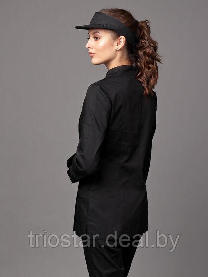 Китель (жакет) поварской женский (цвет черный) - фото 3 - id-p215373963
