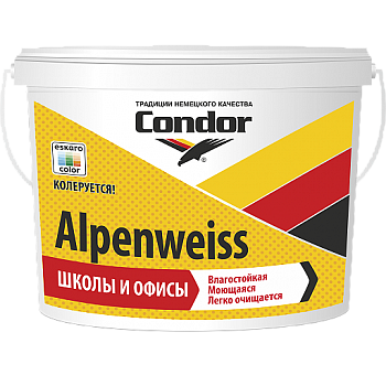 Краска ВД "Alpenweiss" (Альпенвайс), ведро 10 л (15 кг)