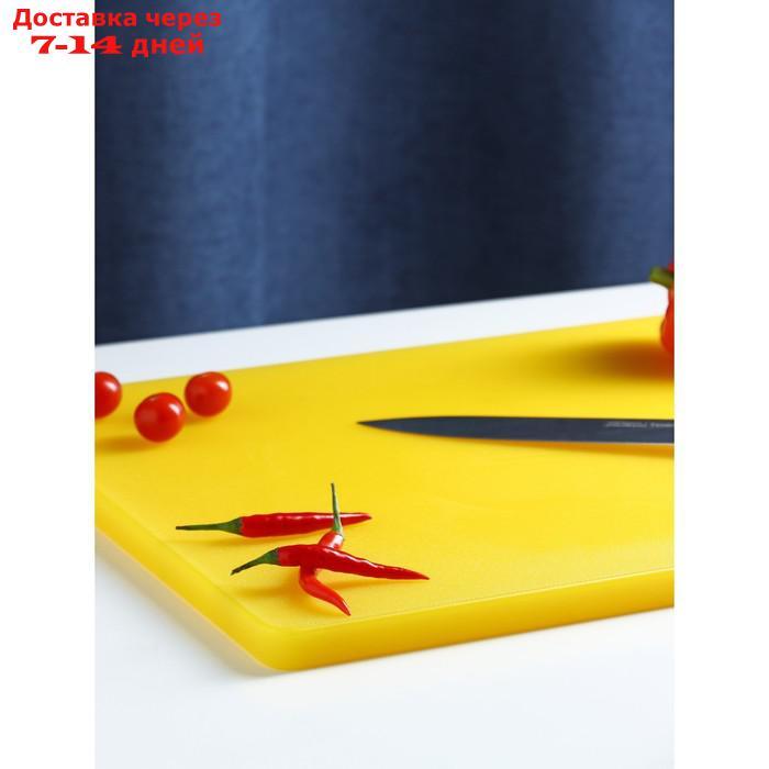 Доска разделочная, 50×35×1,8 см, цвет жёлтый - фото 2 - id-p215358877