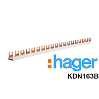 Hager 1-полюсная, 10мм2, 57 модулей Hager Шинка соединительная гребенчатая
