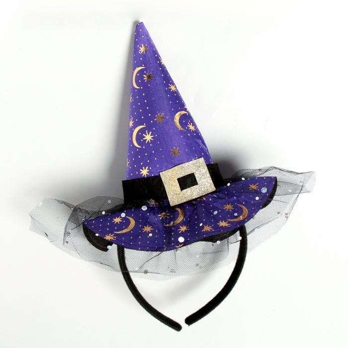 Карнавальный ободок шляпка «Ведьма» - фото 1 - id-p215398084