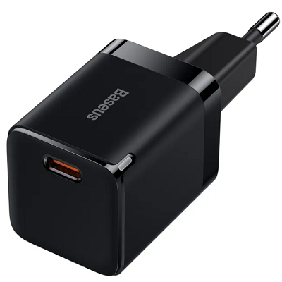 Сетевое зарядное устройство Baseus GAN3 Fast Charger 1C 30W EU (CCGN010101) черное - фото 2 - id-p215398196