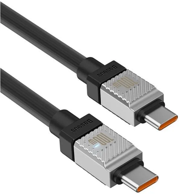 Кабель Baseus CoolPlay Series Fast Charging Cable Type-C to Type-C 100W 1m (CAKW000201) черный - фото 3 - id-p215398200