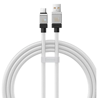 Кабель Baseus CoolPlay Series Fast Charging Cable USB to Type-C 100W 1m (CAKW000602) белый