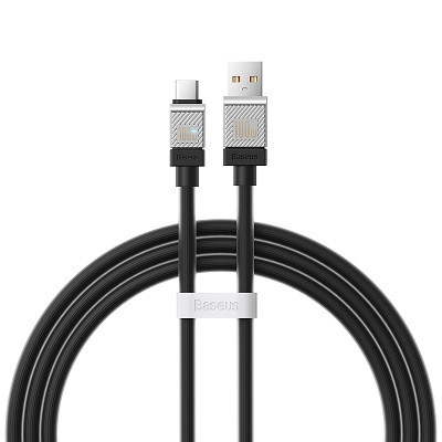 Кабель Baseus CoolPlay Series Fast Charging Cable USB to Type-C 100W 2m (CAKW000701) черный - фото 1 - id-p215398202