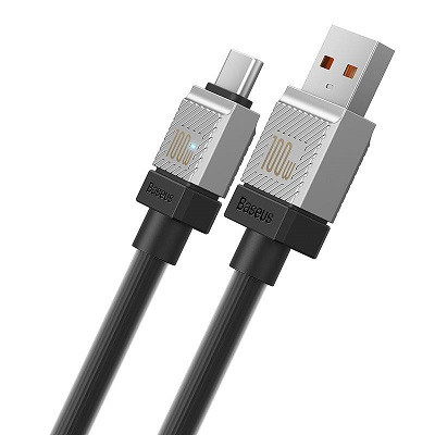 Кабель Baseus CoolPlay Series Fast Charging Cable USB to Type-C 100W 2m (CAKW000701) черный - фото 2 - id-p215398202