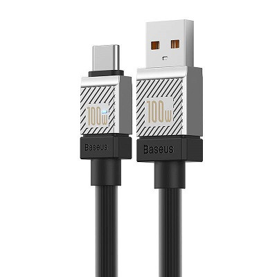 Кабель Baseus CoolPlay Series Fast Charging Cable USB to Type-C 100W 2m (CAKW000701) черный - фото 3 - id-p215398202