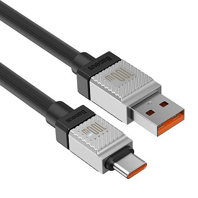 Кабель Baseus CoolPlay Series Fast Charging Cable USB to Type-C 100W 2m (CAKW000701) черный - фото 5 - id-p215398202