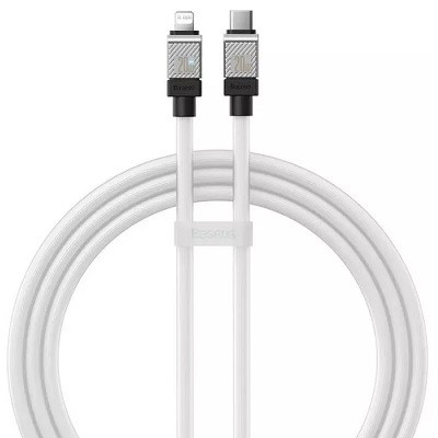 Кабель Baseus CoolPlay Series Fast Charging Cable Type-C to Apple Lightning 20W 1M (CAKW000002) белый - фото 1 - id-p215398203