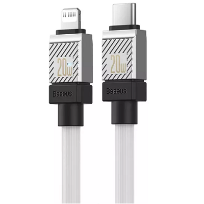 Кабель Baseus CoolPlay Series Fast Charging Cable Type-C to Apple Lightning 20W 1M (CAKW000002) белый - фото 2 - id-p215398203