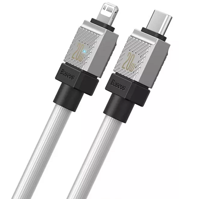 Кабель Baseus CoolPlay Series Fast Charging Cable Type-C to Apple Lightning 20W 1M (CAKW000002) белый - фото 4 - id-p215398203