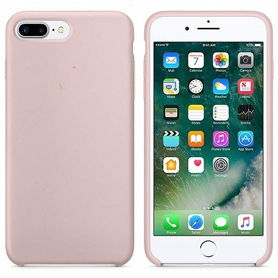 Силиконовый чехол светло-розовый для Apple iPhone 8 Plus - фото 2 - id-p215398209