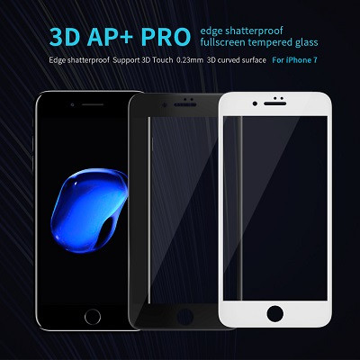 Защитное стекло Nillkin 3D AP + PRO White на весь экран для Apple iPhone 8 Plus - фото 2 - id-p215398213
