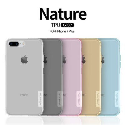 Силиконовый чехол Nillkin Nature TPU Case Grey для Apple iPhone 8 Plus - фото 4 - id-p215398222