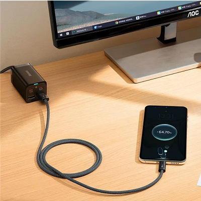 Кабель для быстрой зарядки Baseus Dynamic Series Fast Charging Data Cable USB to Type-C 100W 1м (CALD000616) - фото 4 - id-p215398228