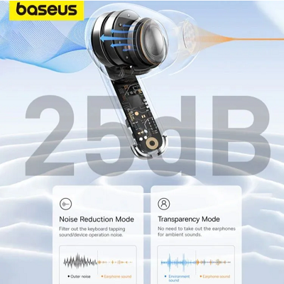Baseus Bowie M1 ANC, активное шумоподавление, Bluetooth 5.2 (NGTW270101) черные - фото 5 - id-p215398230