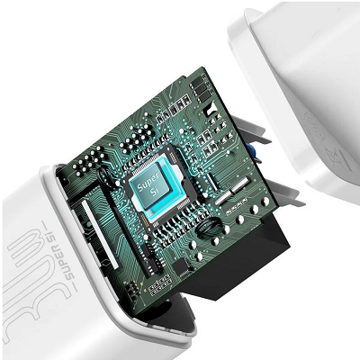 Сетевое зарядное устройство Baseus Super Si Quick Charger 1C 30W (CCSUP-J02) белый - фото 5 - id-p215398234