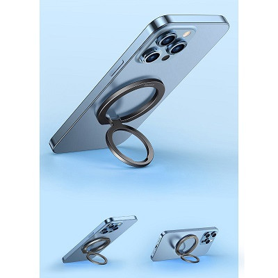 Кольцо с MagSafe для iPhone Baseus Halo Series Foldable Metal Ring (SUCH000013) серый - фото 7 - id-p215398237