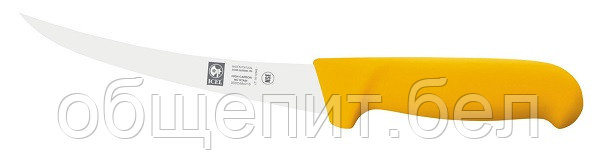 Нож обвалочный 150/290 мм. изогнутый, жесткое лезвие, желтый Poly Icel /1/ - фото 1 - id-p215237148