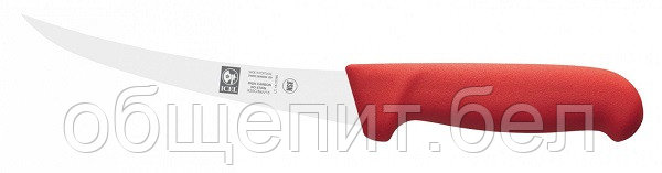 Нож обвалочный 150/290 мм. изогнутый, полугибкое лезвие, красный Poly Icel /1/ - фото 1 - id-p215237159