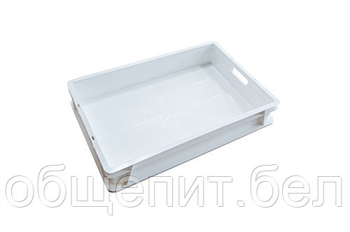 Контейнер для теста 600*400*100 мм. морозостойкий пластик белый с ручками /1/ - фото 1 - id-p215237369