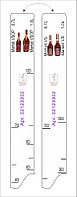 Линейка Martell VS/VSOP (0,7 л./1 л.) L=28 см. В=2 см. /1/