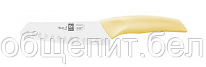 Нож японский Santoku 140/260 мм. с бороздками, желтый I-TECH Icel /1/12/