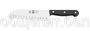 Нож японский Santoku 180/300 мм. с бороздками, черный TECHNIC Icel /1/6/