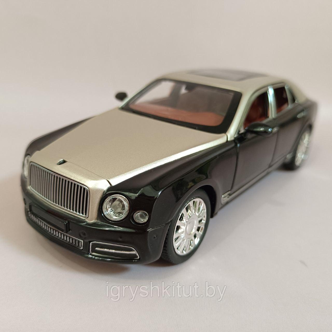 Металлическая машинка Bentley Mulsanne, свет, звук, инерционная - фото 1 - id-p215398502