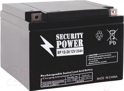 Батарея для ИБП Security Power SP 12-26 - фото 1 - id-p215401514