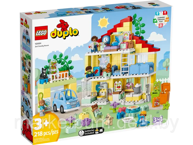 Конструктор LEGO DUPLO 10994, Семейный домик 3в1 - фото 3 - id-p215408392