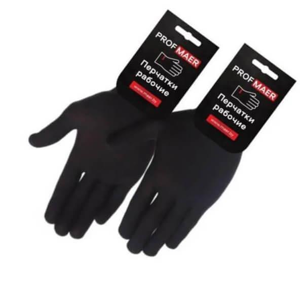 Перчатки нейлоновые черного цвета без покрытия, р-р 10 (XL) // GWARD Touch Black