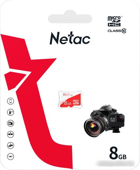 Карта памяти Netac microSDHC P500 ECO 8GB - фото 1 - id-p215409194