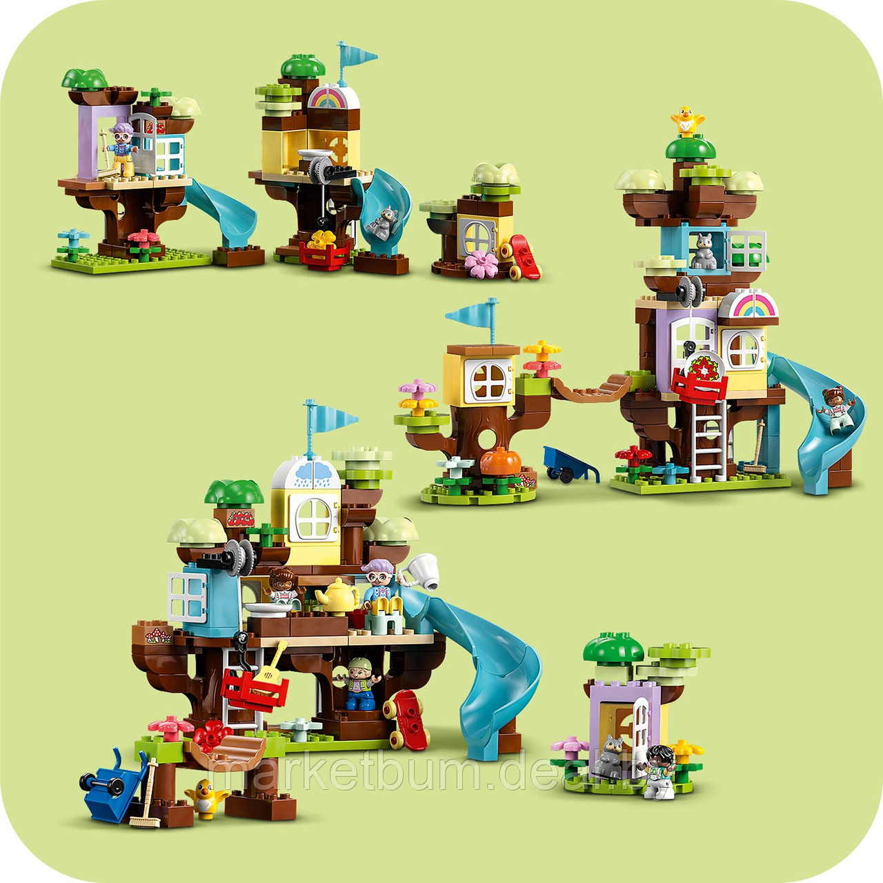 Конструктор LEGO DUPLO 10993, Домик на дереве 3в1, - фото 3 - id-p215412855