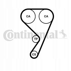 Комплект ГРМ с водяным насосом Continental CT1189WP1