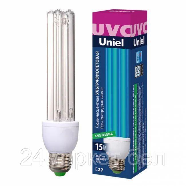 UL-00007270 ESL-PLD-15/UVCB/E27/CL E27 Лампа ультрафиолетовая бактерицидная UNIEL - фото 1 - id-p215423417