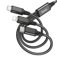 Кабель X76 3-in-1 Super charging cable(iP+Type-C+Micro) черный