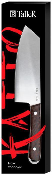 Нож топорик кухонный профессиональный поварской мясной для разделки мяса рубки костей кухни TALLER 22051 - фото 3 - id-p215426093