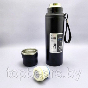 Термос вакуумный 1000 мл. Vacuum Cup из нержавеющей стали, чашка, клапан - фото 1 - id-p215427498
