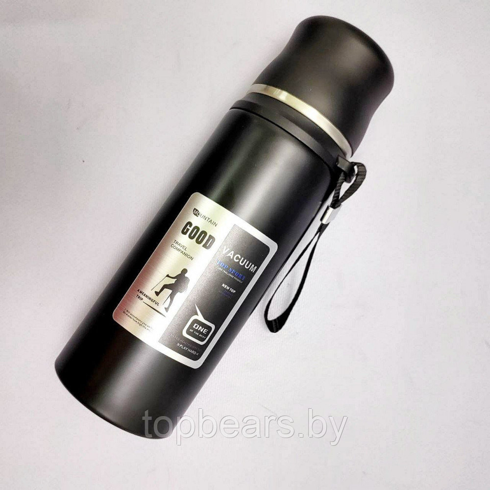 Термос вакуумный 1000 мл. Vacuum Cup из нержавеющей стали, чашка, клапан - фото 7 - id-p215427498