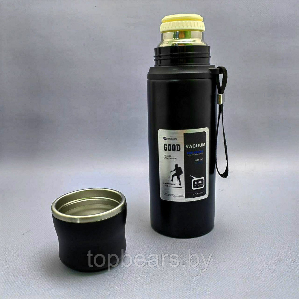 Термос вакуумный 800 мл. Vacuum Cup из нержавеющей стали, чашка, клапан - фото 5 - id-p215427499