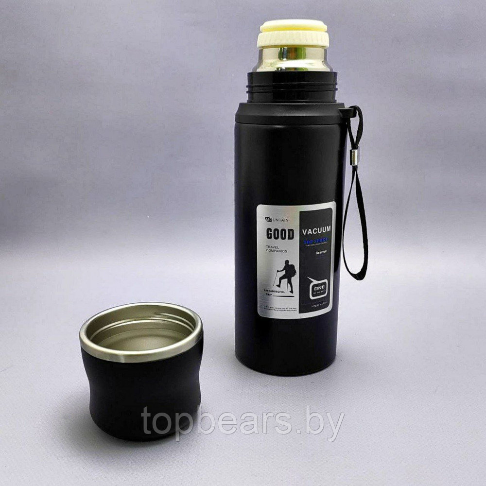 Термос вакуумный 800 мл. Vacuum Cup из нержавеющей стали, чашка, клапан - фото 7 - id-p215427499