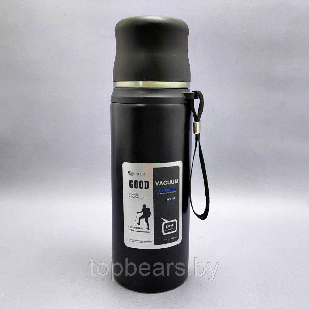 Термос вакуумный 800 мл. Vacuum Cup из нержавеющей стали, чашка, клапан - фото 9 - id-p215427499